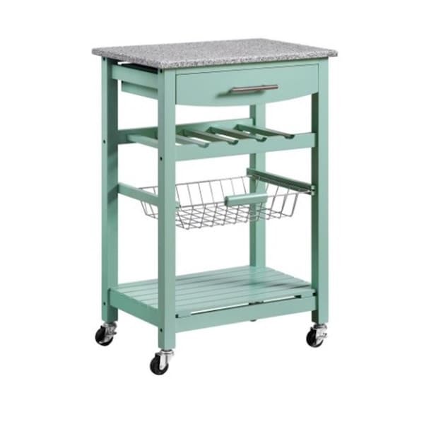 Linon Home Decor Products Roger Green Kitchen Island Granite Top